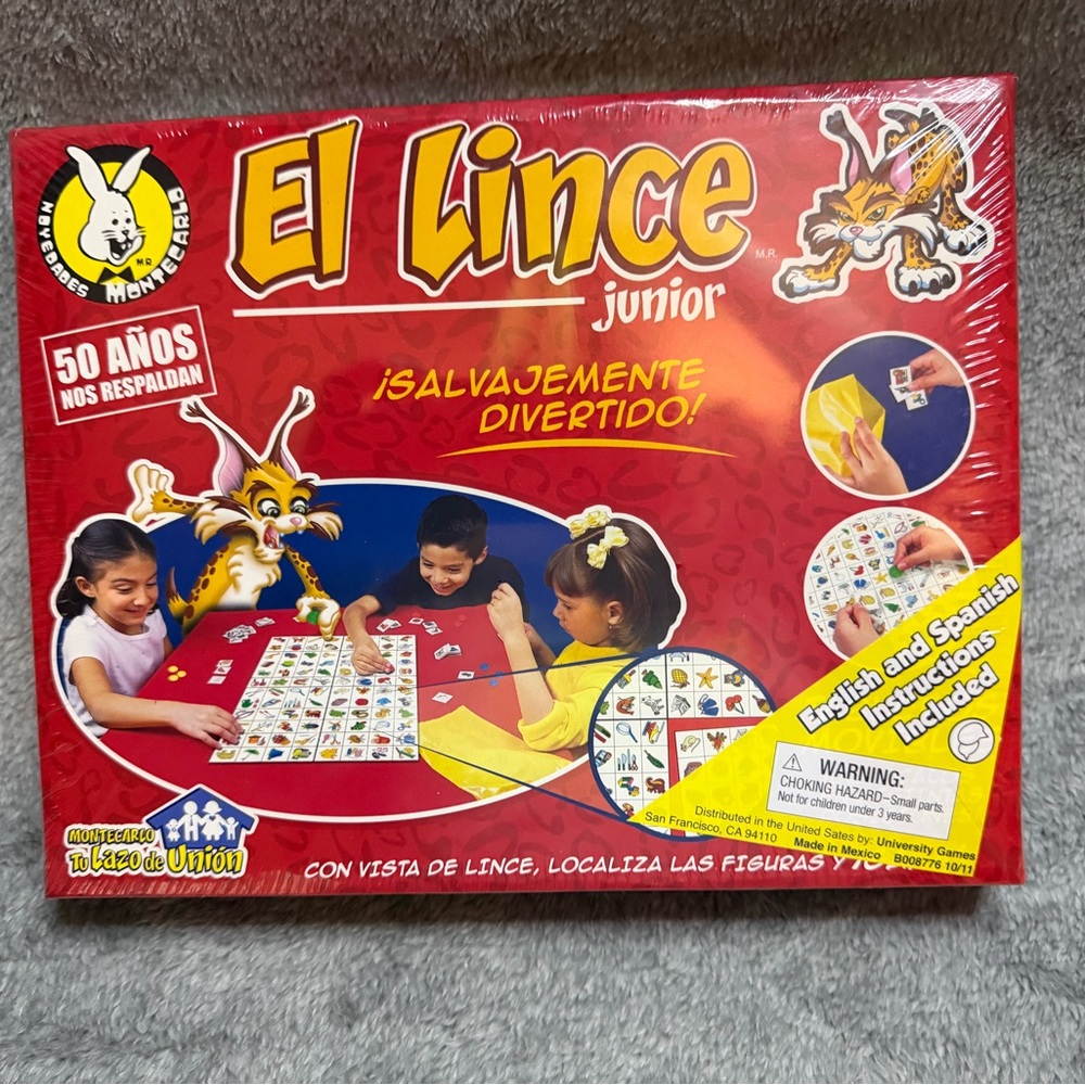 Spanish Espanol El Lince Junior !Salvajemente Divertido! Board Game, New Sealed